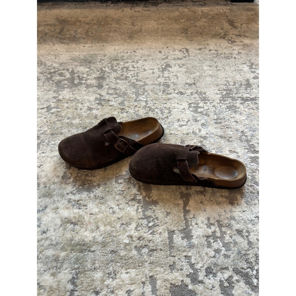 Birkenstock Boston Betula Suede Mocha Slip On Clogs Sandals size 39 8-8.5W - Picture 3 of 8